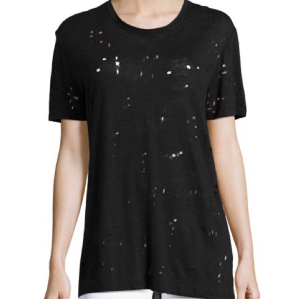 IRO black distressed t-shirt